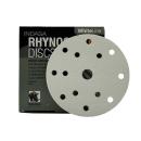 RHYNOGRIP White Line Klettscheiben 15-Loch, Ø 150 mm, weiss;  50er Pack P120